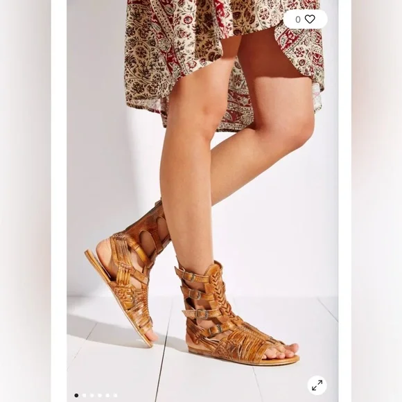 Bed Stu Aurelia Leather Tall Huarache Sandal Size 7 - Picture 2 of 15